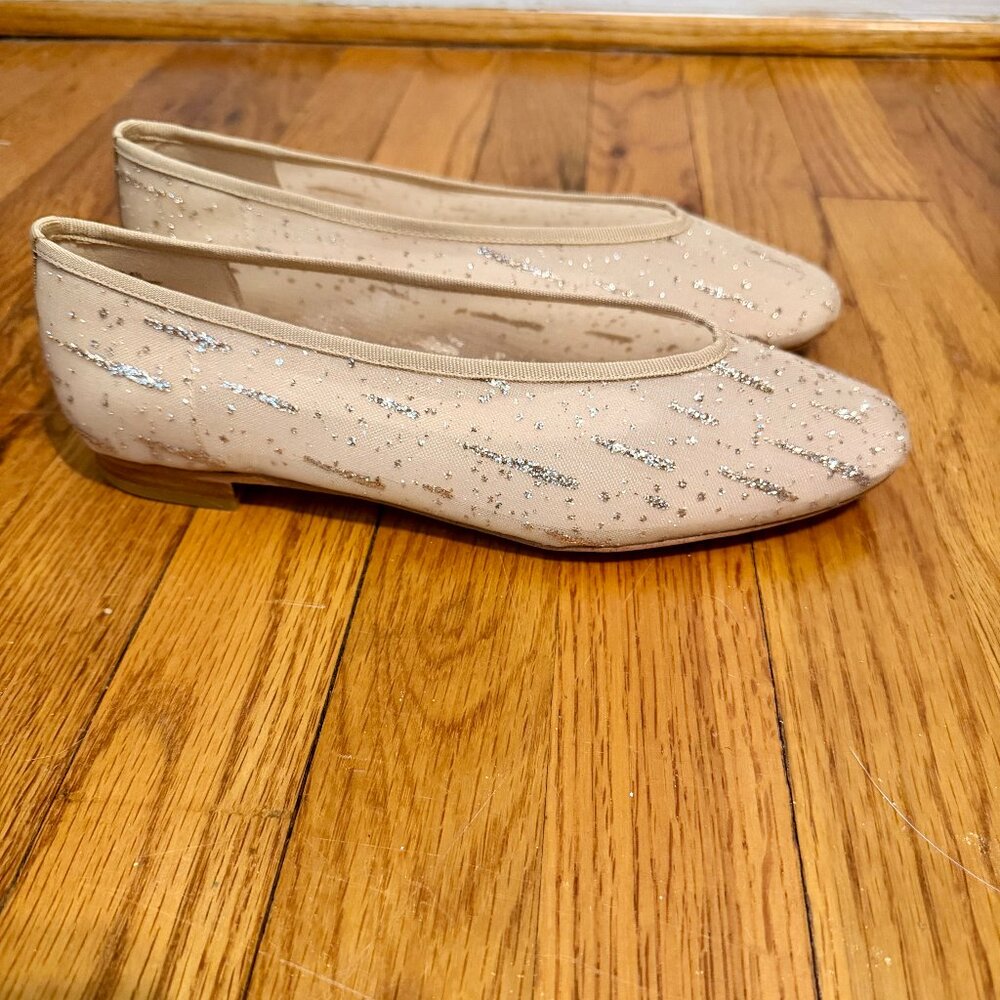 Tuckernuck Nude Glitter Mesh Nina Flats - Picture 4 of 7